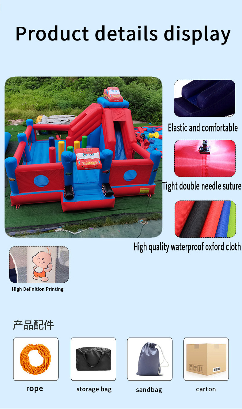 Kids playground obstacle toboggan gonflable bouncy water slide combo bounce house inflatable bouncer jumping castle