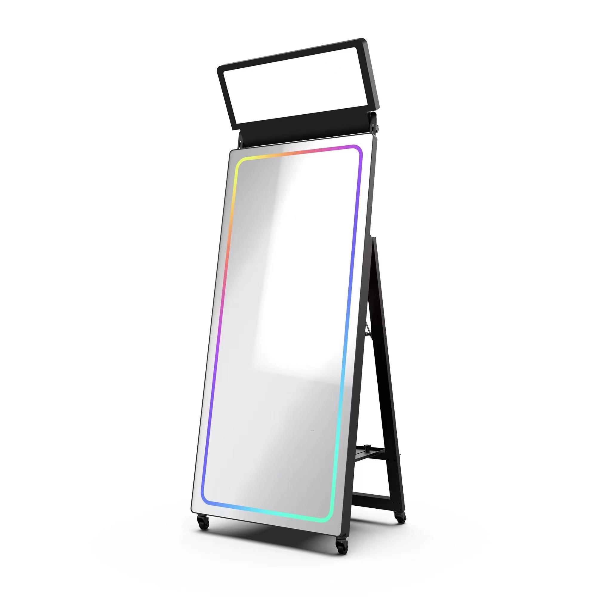 2024 newest selfie magic mirror photo booth touch screen photobooth machine for party 70 Inch Mirror Photo Booth