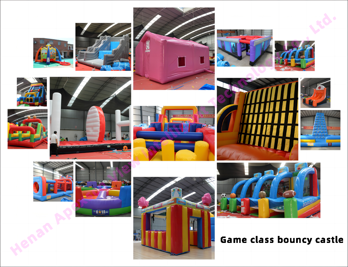 Large Outdoor PVC Inflatable Bouncy Castle with Maze Jumping Bouncer Kids Adult Fun City Playground Small Size Sea Shipping