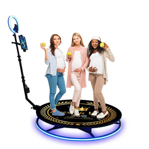 360 photo booth machine party with led lights 360 photo booth automatic camera rotating platform