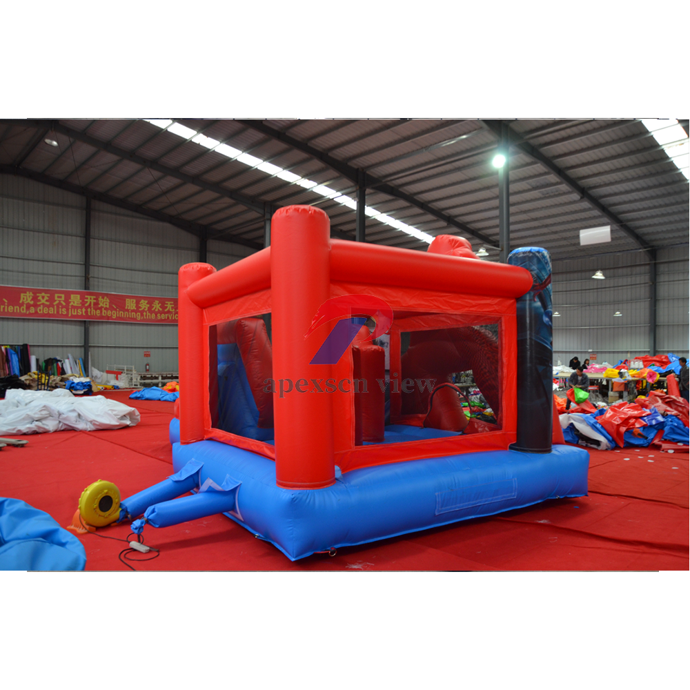 Apexscn Bouncy Jumping Bounce House Spiderman Adventure Inflatable Combo Fun Bounce House Bouncer Inflatable Castle