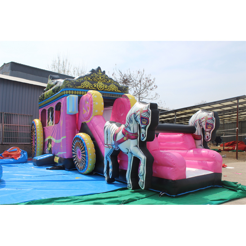 Trampoline and Car Combo Factory Price Inflatable Outdoor Bouncer For Adults Kids