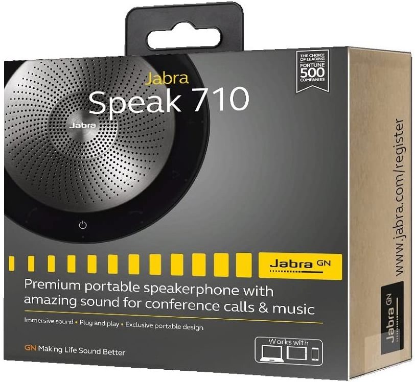 Jabra Speak 710 UC MS Wireless BLT Portable Speaker with Amazing Sound for Conference Calls & Music