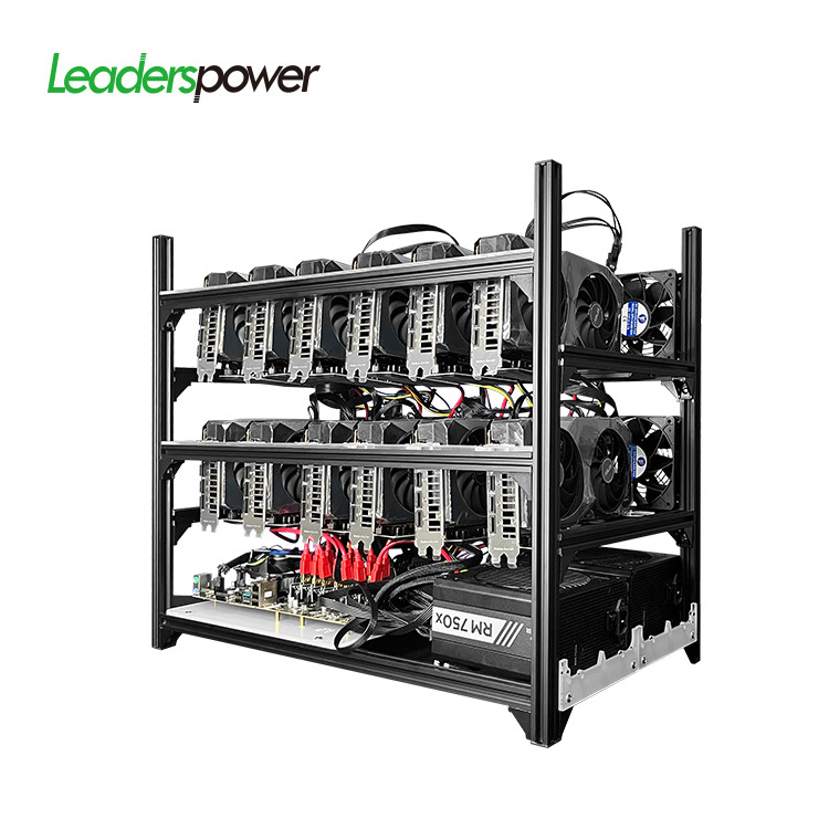 New arrival 12 gpu open rig  case 5.5cm motherboard server case 12 gpu