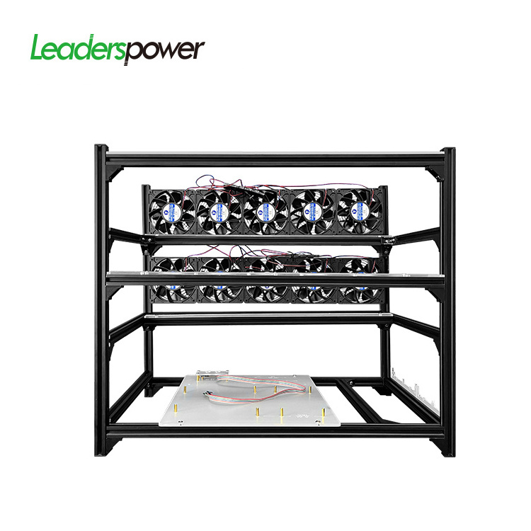 New arrival 12 gpu open rig  case 5.5cm motherboard server case 12 gpu