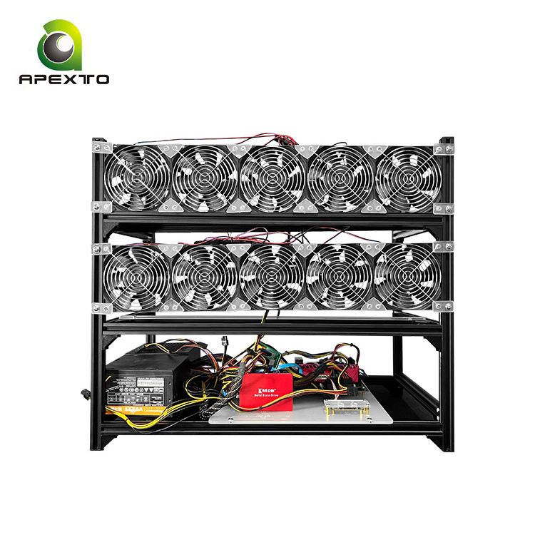 New stock computer server rig GPU case for 6600xt GPU card with free PSU