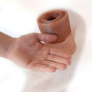 Pure Copper Mesh Roll Knit Copper Mesh Gap Blocker for Building Distilling copper wire gas filter