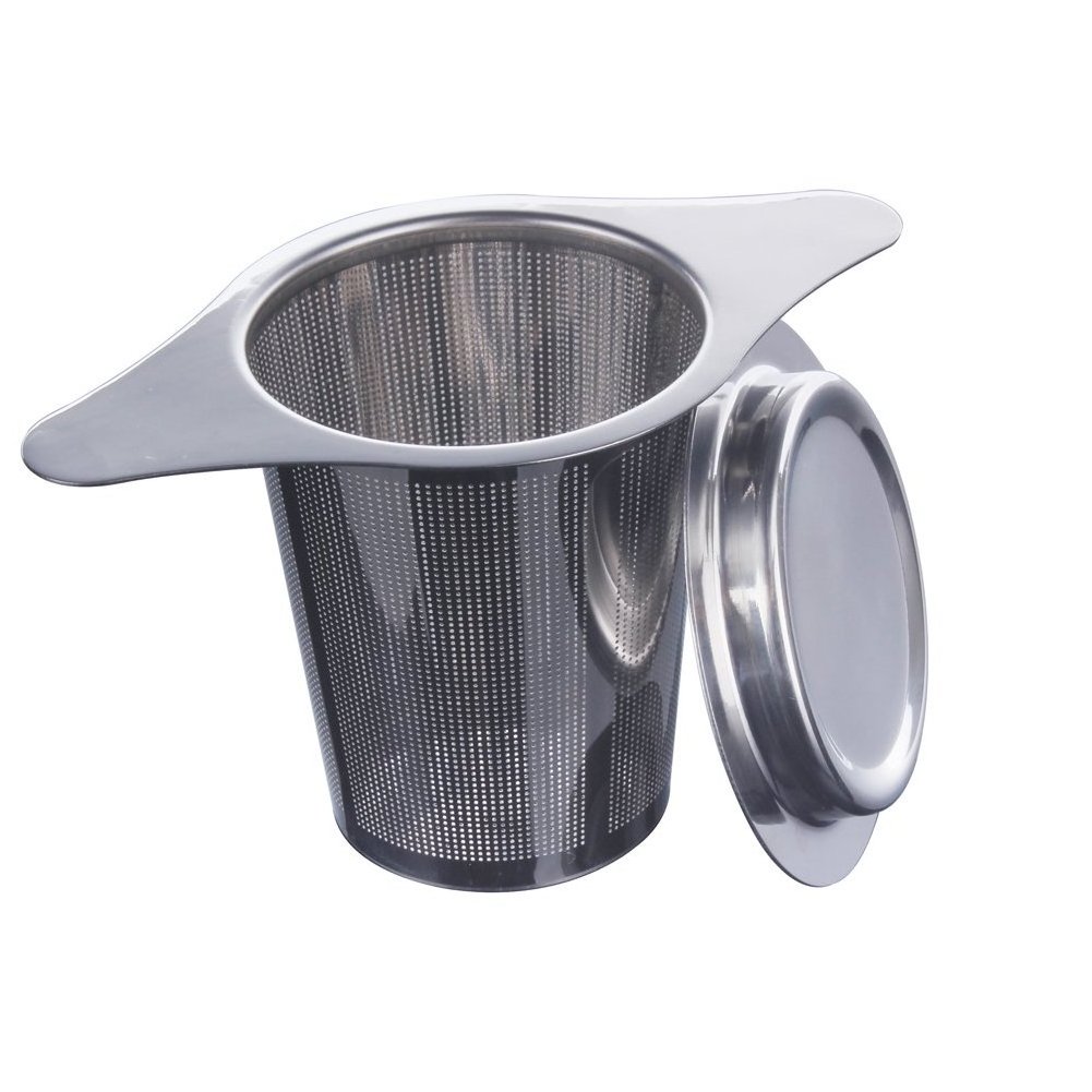 Fine Mesh Tea Infuser Stainless Steel Tea Strainer Steeper for Loose Leaf Tea and Coffee