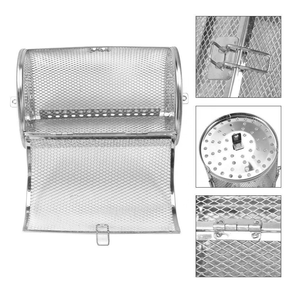 Stainless Steel 120x230mm Coffee Bean Peanut Roaster Basket Barbecue Baking Cage Coffee Grill Basket