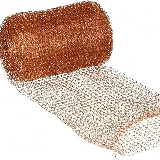 Pure Copper Mesh Roll Knit Copper Mesh Gap Blocker for Building Distilling copper wire gas filter