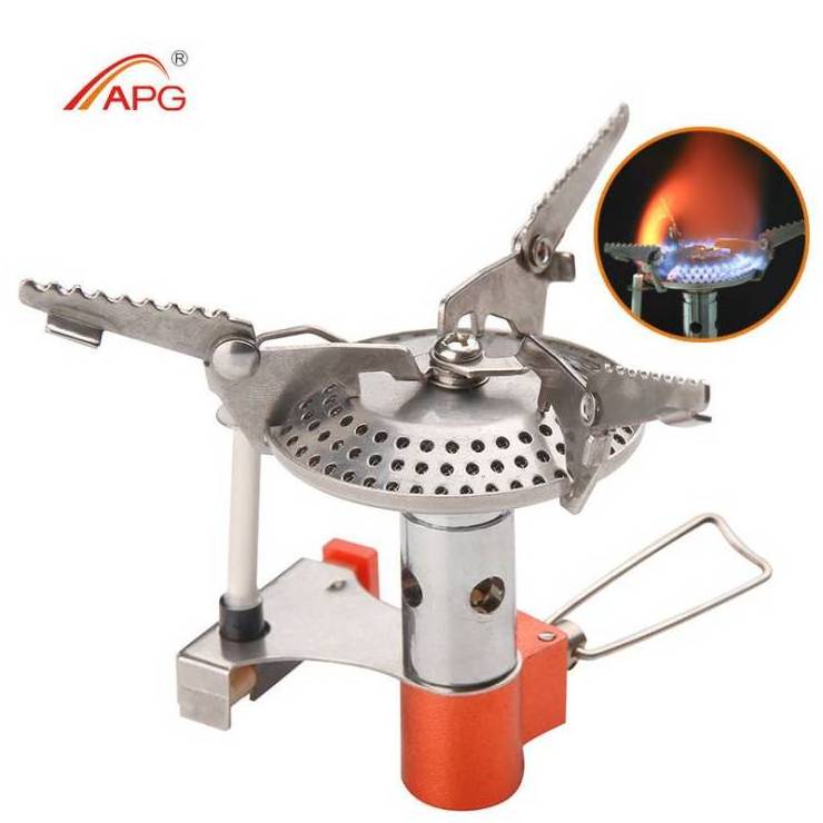 Portable Camping Camp  Foldable Gas Stove Lightweight Mini 3000W with Piezo Ignition for Outdoor Hiking Picnic Mountaineering