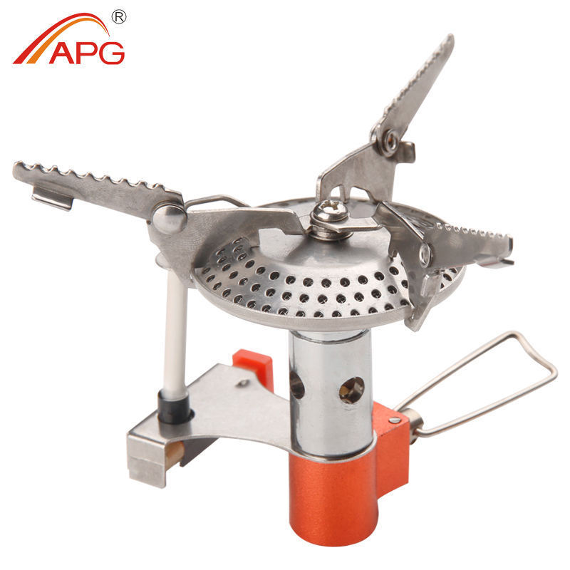 Portable Camping Camp  Foldable Gas Stove Lightweight Mini 3000W with Piezo Ignition for Outdoor Hiking Picnic Mountaineering