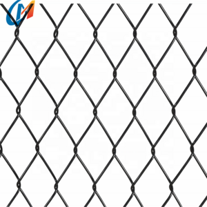 Black Powder Coated Metal Security Garden Fencing Construction Sites Chain Link Fence