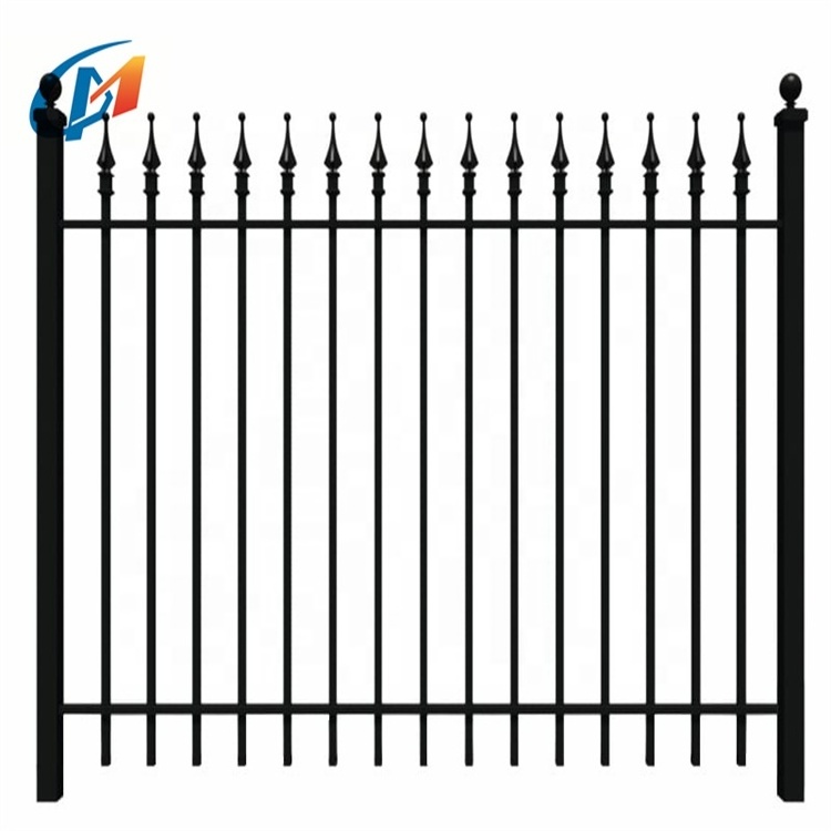 Wrought Iron Decorative Metal Garden Railings And Fencing Driveway Gates And Fence Hardware for Sport Fences