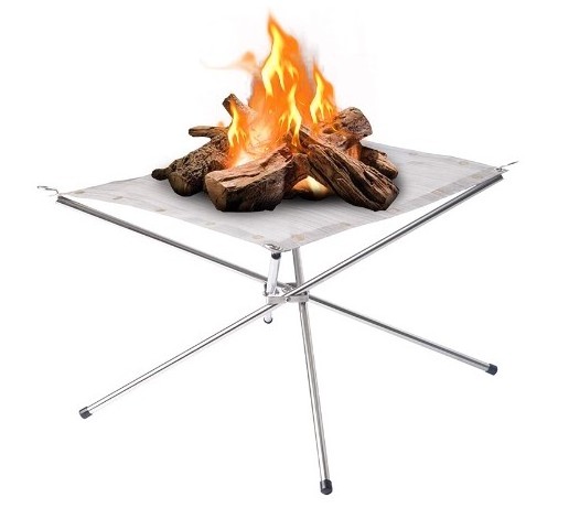 Portable fire pit stainless steel folding fire pit for camping campfire grate  BBQ Grill for Picnics