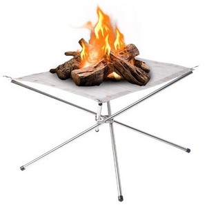 Portable fire pit stainless steel folding fire pit for camping campfire grate  BBQ Grill for Picnics