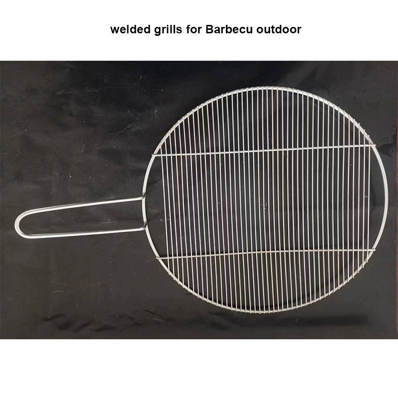 Round Barbecue Grill Mesh (Center Raised) Stainless Steel BBQ Grill Mesh