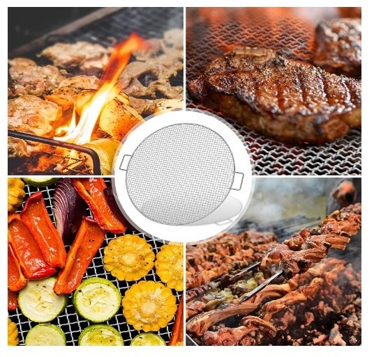 Outdoor Round BBQ Campfire Grill Grid  FOR FIRE PIT Camping Cookware  campfire grate  BBQ Grill for Picnics