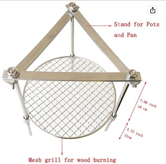 Camping Stove Grill Wood Burning Stand Fire Pit  campfire grate   BBQ Grill for Picnics disposable barbecue Net