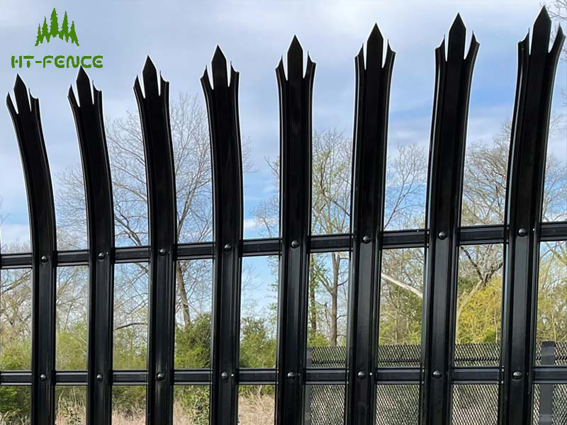 HT-FENCE Europe Garden Aluminium Edge Palisade Fence Durable W Type Europe Metal Steel Fence Sheet