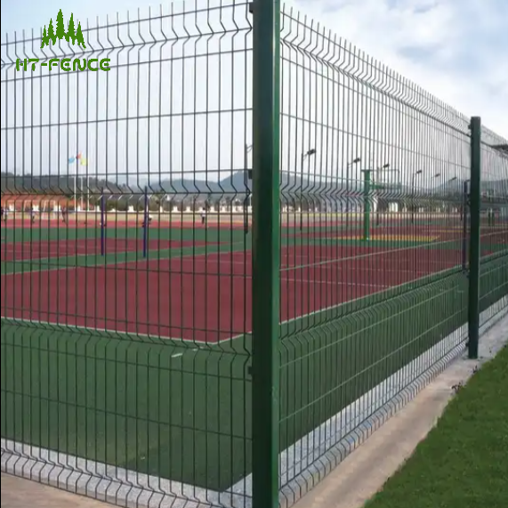 HT-FENCE Sale ECO Friendly fence designs PVC coated 3D curved welded wire mesh fence