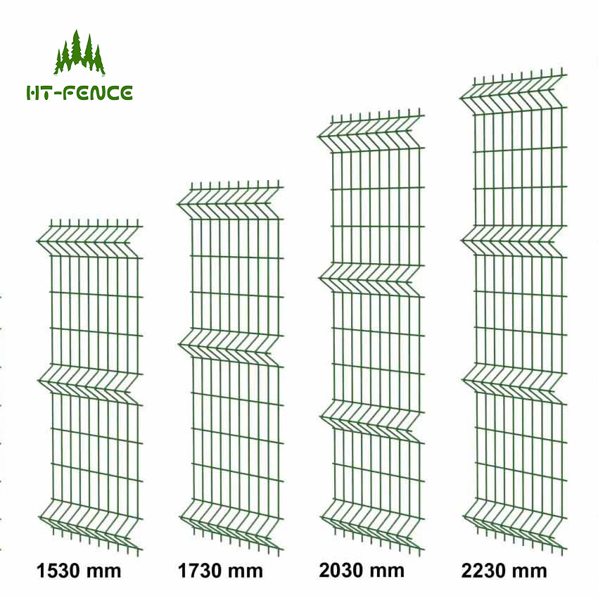 HT-FENCE Sale ECO Friendly fence designs PVC coated 3D curved welded wire mesh fence