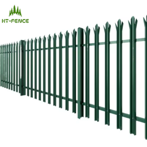 HT-FENCE Europe Garden Aluminium Edge Palisade Fence Durable W Type Europe Metal Steel Fence Sheet