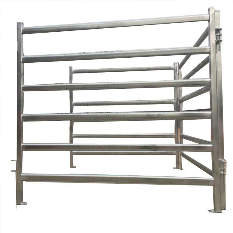 Cheap horse goat panel for sale, metal corral cattle panel farm gate,portable oval tube livestock panel