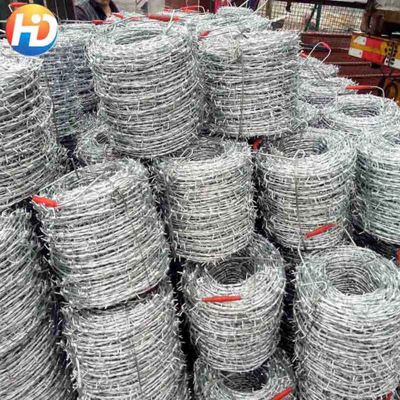 Philippines Market Low Price Galvanized 50kg 500 Meters Gi Barbed Wire Prison Fencing Price Per Roll