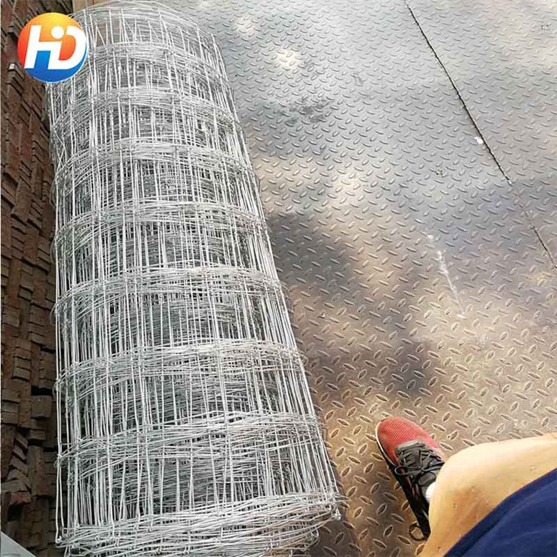 1.6m High 50m Long Woven Wire Mesh Fencing Hog Wire Size