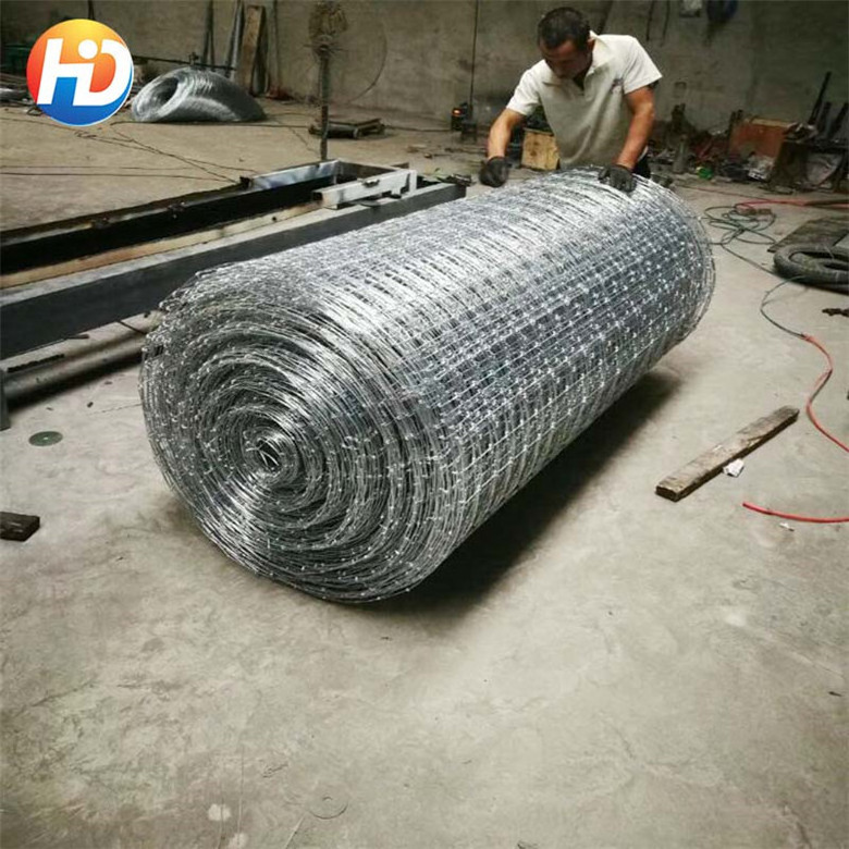 1.6m High 50m Long Woven Wire Mesh Fencing Hog Wire Size