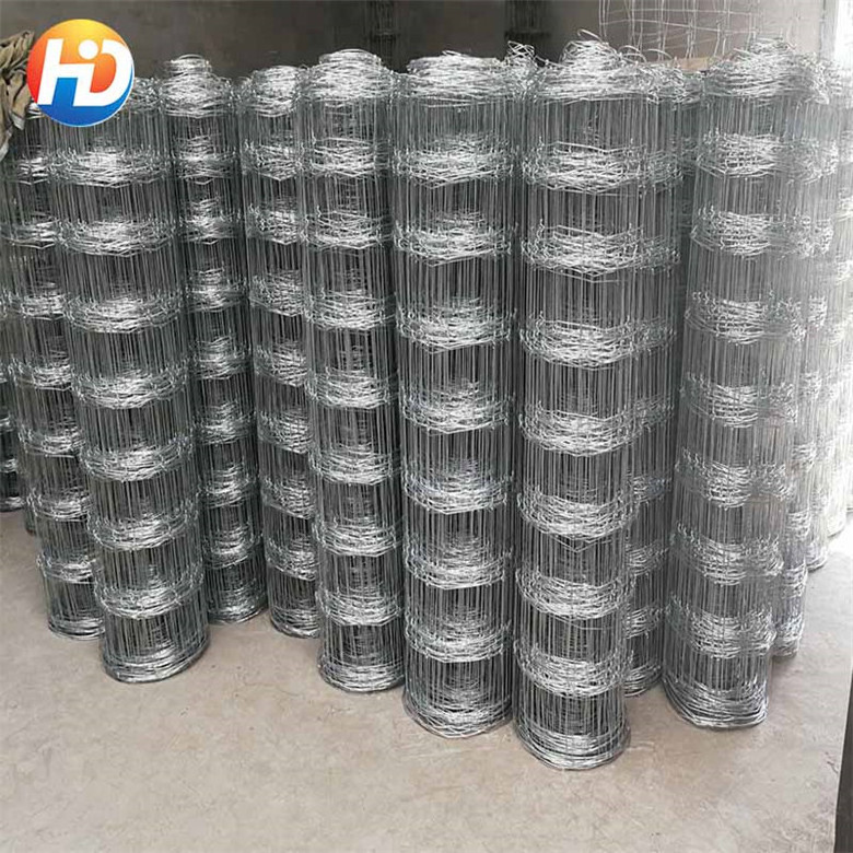 1.6m High 50m Long Woven Wire Mesh Fencing Hog Wire Size