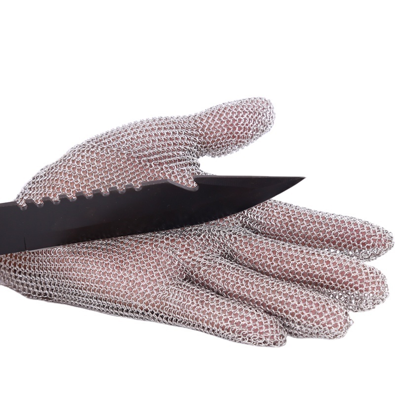 stainless steel mesh safety glovessteel gloves for butcher316l Stainless Steel Five Fingers Metal Mesh Glove