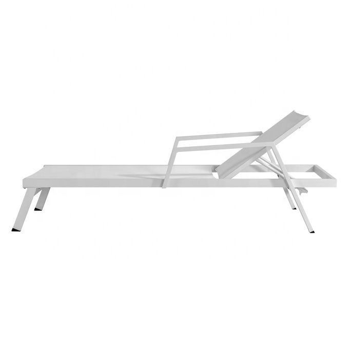 Modern Outdoor Exterior Sunbed Furniture Patio Garden Aluminum Sun Chaise Loungers in Pool