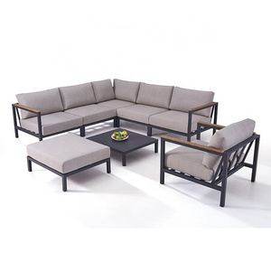 Factory Wholesale Furniture Set Aluminium Sets Patio Garden Louis Corner Aluminum Outdoor Sectional Sofa