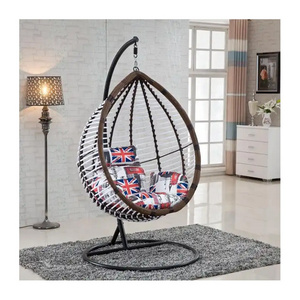 Outdoor Patio Furniture Rattan  Garden Chair Hanging Wicker Egg Shaped Patio Swings