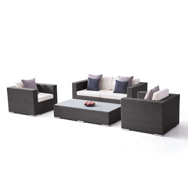 Luxury Patio Courtyard Wicker Furniture Deap Seat Set Garden Lazy Modular Rattan Aluminum Outdoor Sofa