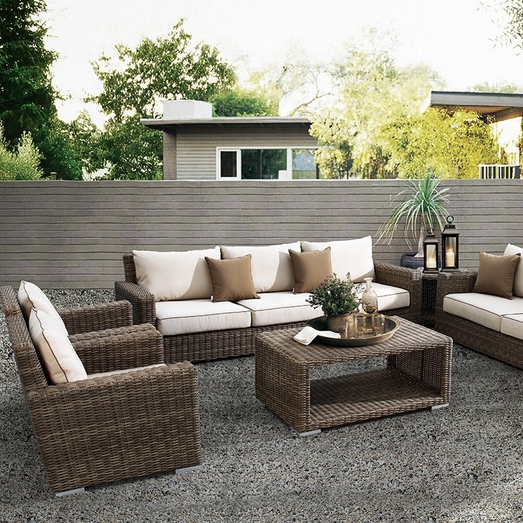 Best Selling Patio Sets Aluminium Garden Sofas Rattan Waterproof Set Furniture Outdoor Sofa