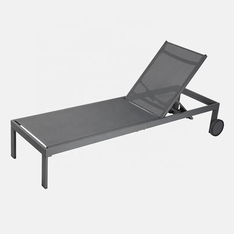 Best Exterior Aluminum Sunbed Furniture Outdoor Beach Poolside Sun Lounger Chaise Lounge Chair for Sale