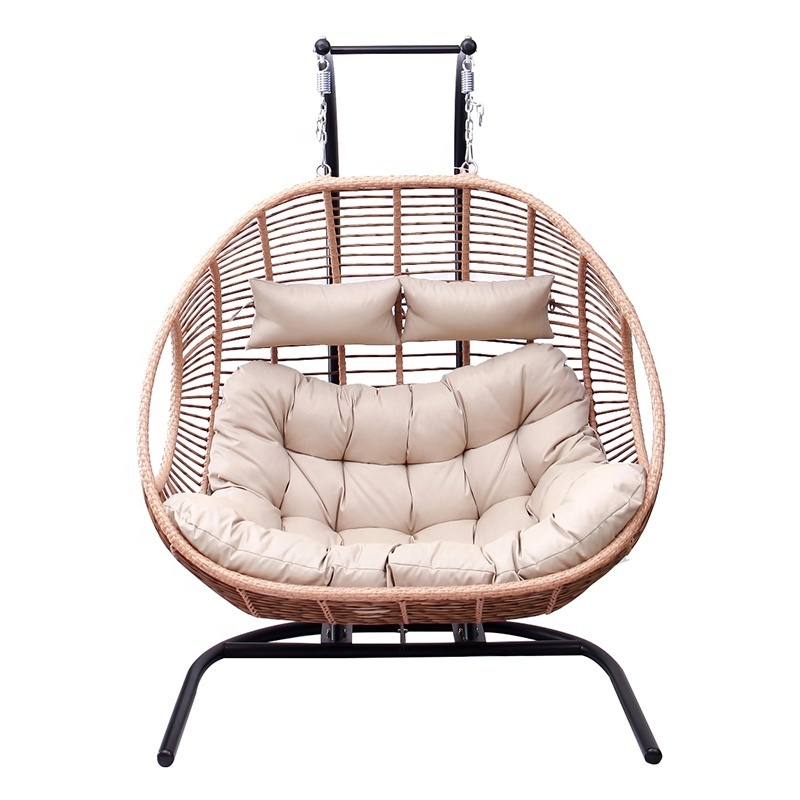 Brand New Wicker Patio Garden Furniture Two Seater Outdoor Balcony Double Rattan Hanging Chair