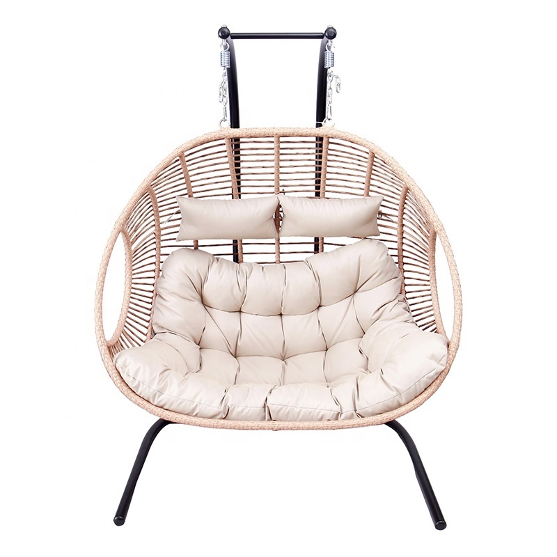 Brand New Wicker Patio Garden Furniture Two Seater Outdoor Balcony Double Rattan Hanging Chair