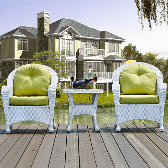 Waterproof White Garden Sets Outdoor Furniture PE Rattan Wicker Sofa with 4 Seats Sectional