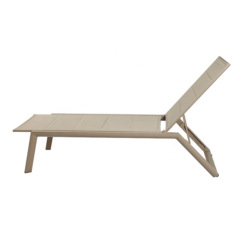 Luxury Modern Garden Poolside Sun Lounger Furniture Outdoor Patio Aluminum Chaise Lounge Chair