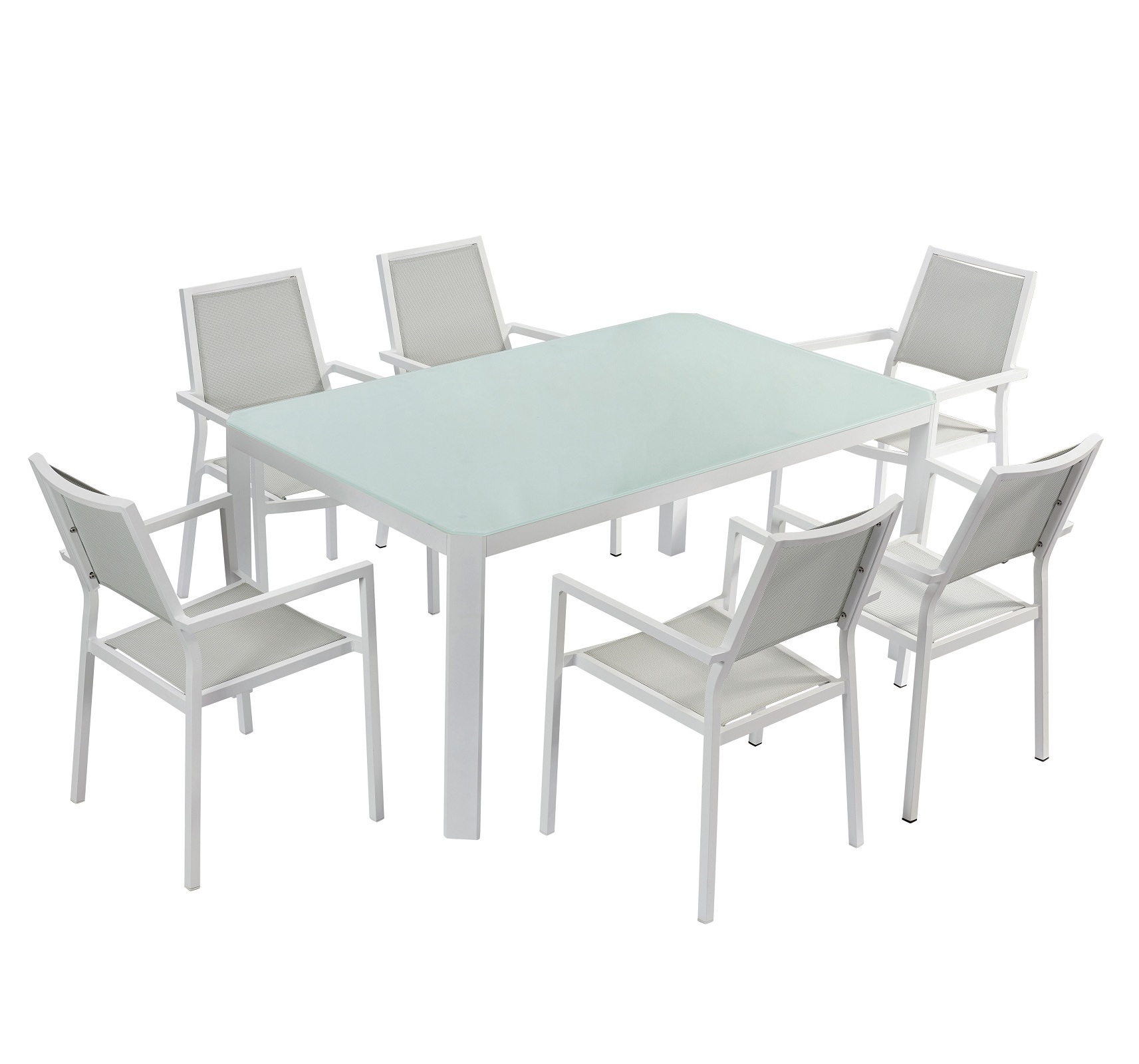 Patio Furniture Waterproof Aluminium Dining Restaurant Tables And Chairs Outdoor Garden Sets