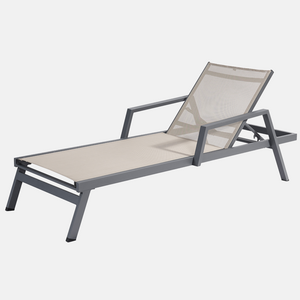 Modern Outdoor Exterior Sunbed Furniture Patio Garden Aluminum Sun Chaise Loungers in Pool