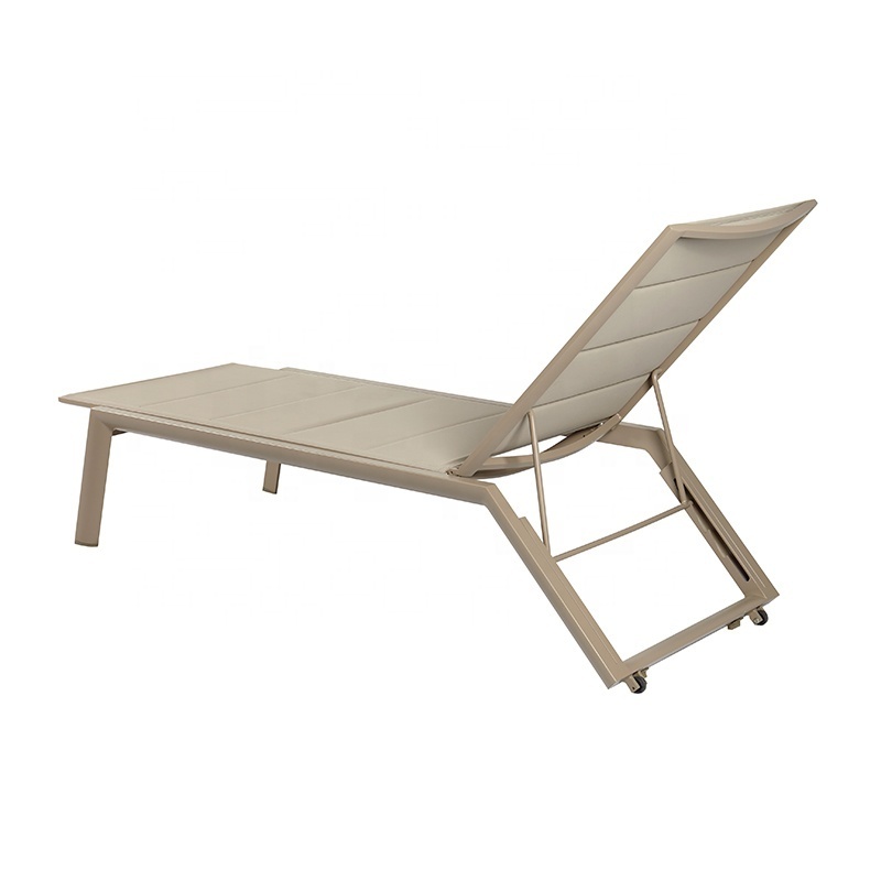 Luxury Modern Garden Poolside Sun Lounger Furniture Outdoor Patio Aluminum Chaise Lounge Chair