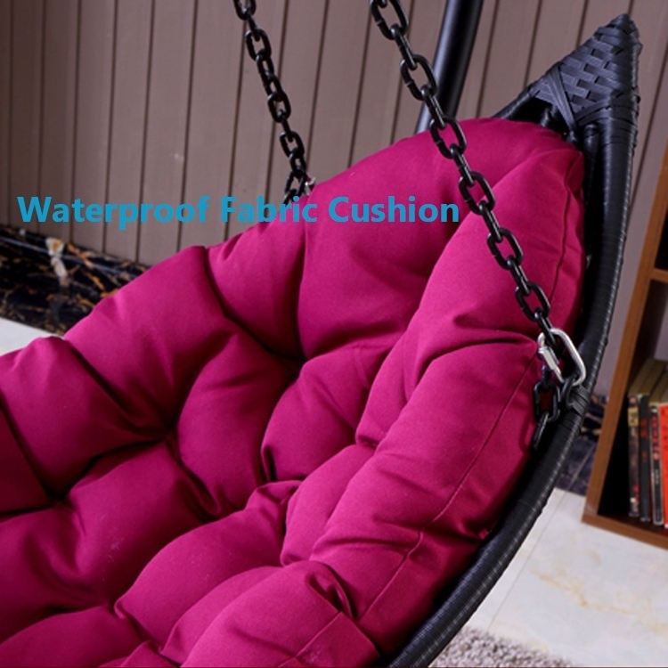 Modern Outdoor Cane Balcony Furniture Garden Patio Wicker Rattan Hammock Single Seat Hanging Swing Chair