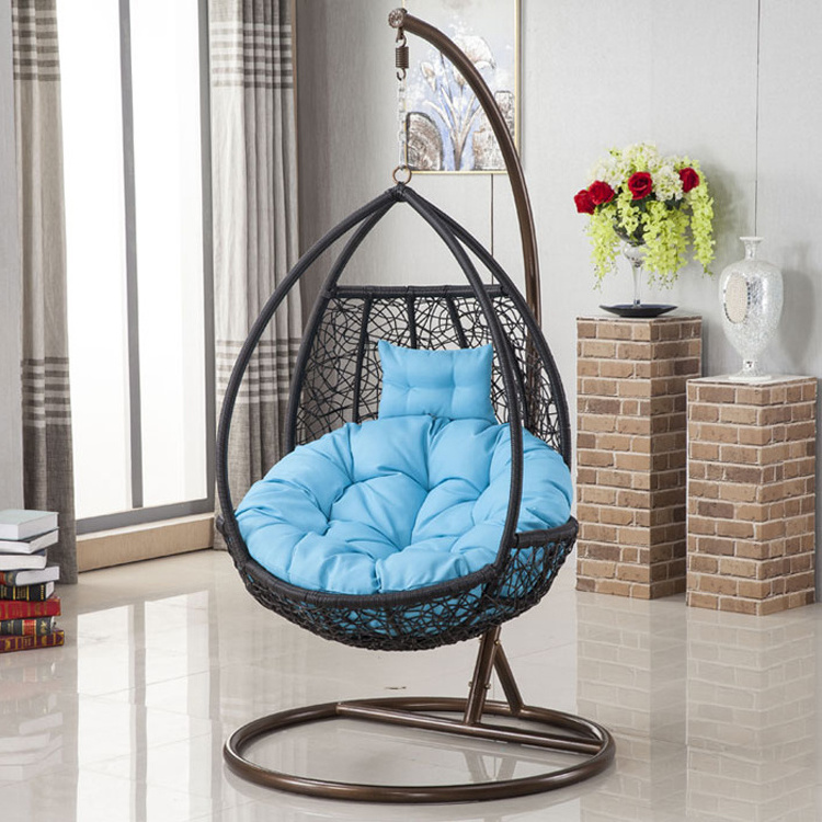 Balcony Wicker Lounge Chairs Indoor In Modern Style Outdoor Courtyard Beach Rattan Woven Single Seat Hanging Egg Swing Chair