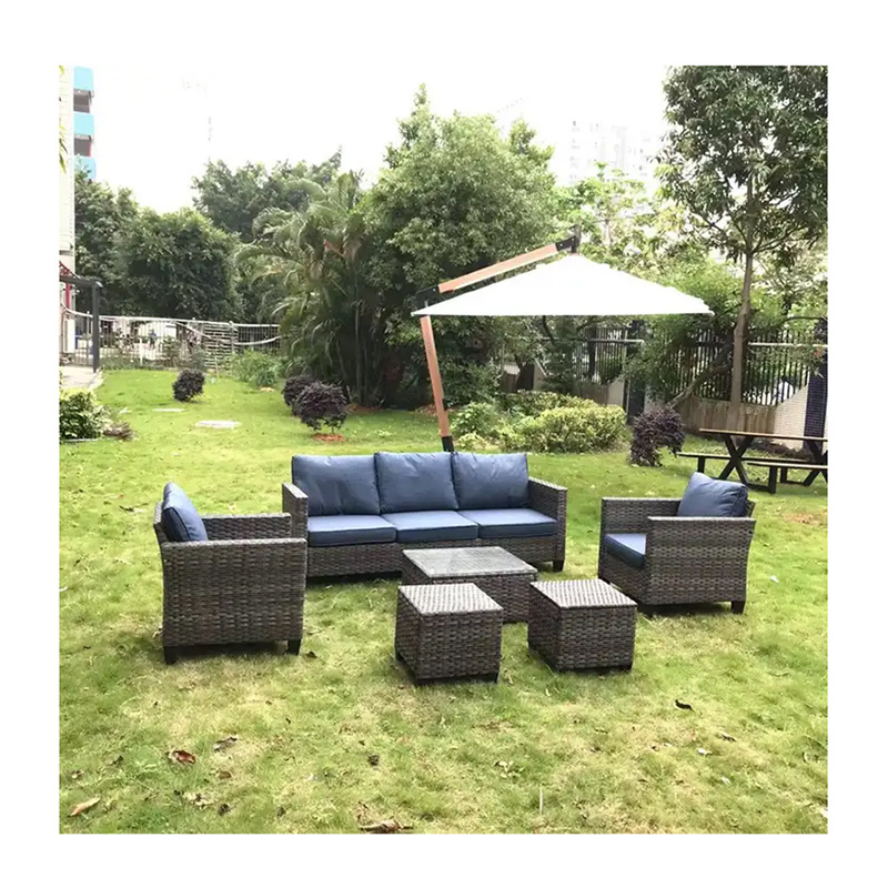 Factory Wholesale Garden Sofas Outdoor Furniture Waterproof Set Modern Lounge Lazy Sofa Sectional