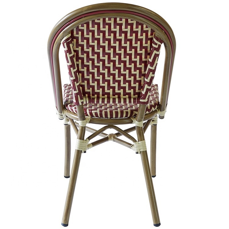 French Style Outdoor Woven Wicker Furniture Garden Restaurant Cafe Bistro Rattan Chair